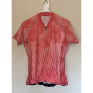 Baleaf Coral Salmon Full Zip Cycling Jersey Activewear‎ Top Shirt Womens Medium